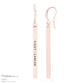 "FIGHT CANCER" Engraved Bar Dangle Earrings
