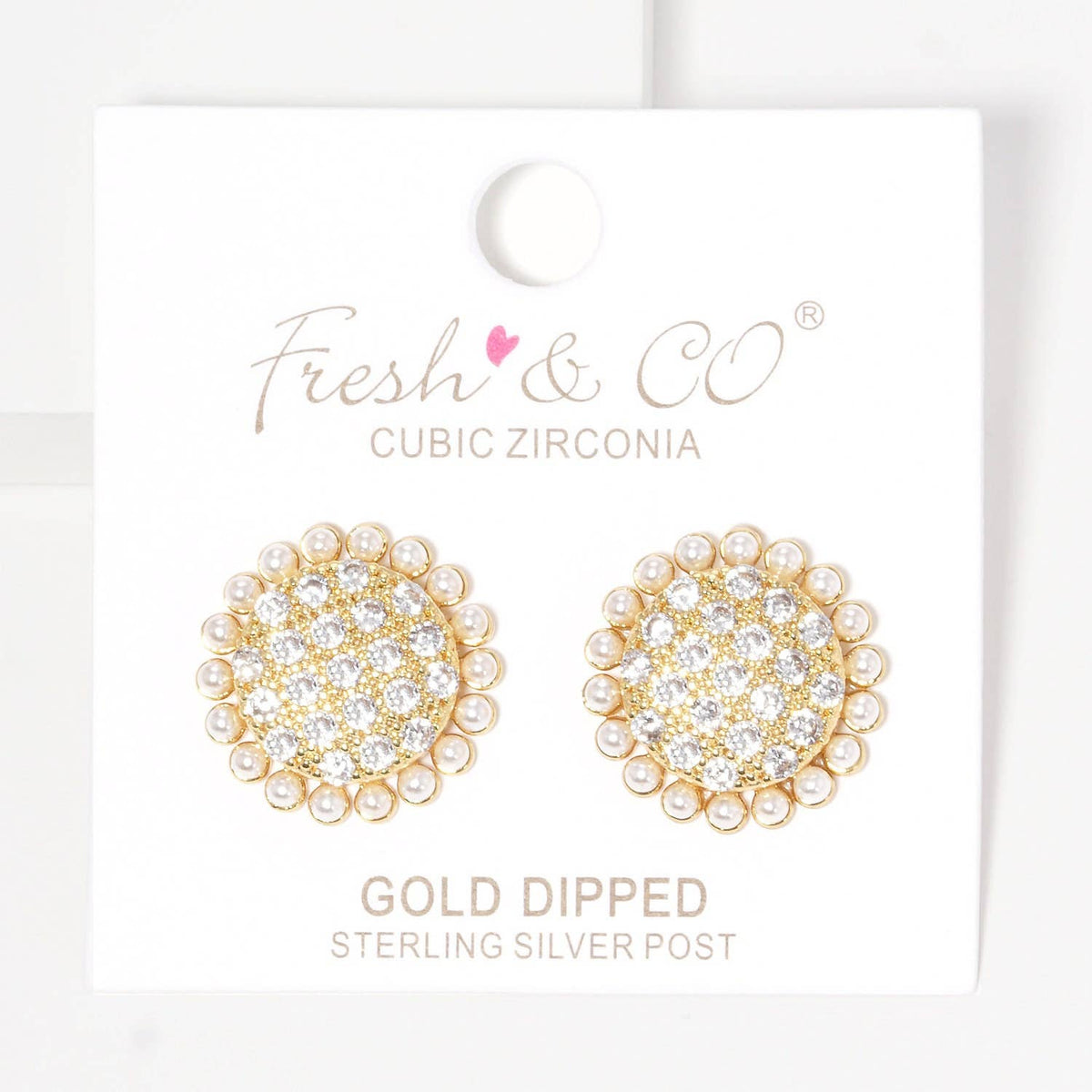 Freshwater Pearl Outline Stud Earrings