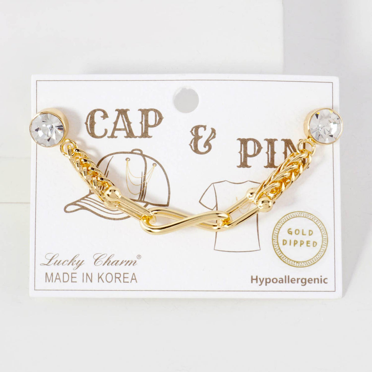 Crystal Chain Cap & Pin Accessory