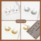 Polished Rope-Texture 15mm Brass Mini Hoop Earrings