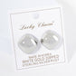 18K Gold Dipped 20mm Diamond Shape Button Stud Earrings