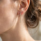 Elongated Crystal Cross Stud Earrings – Slender Pavé Cross,