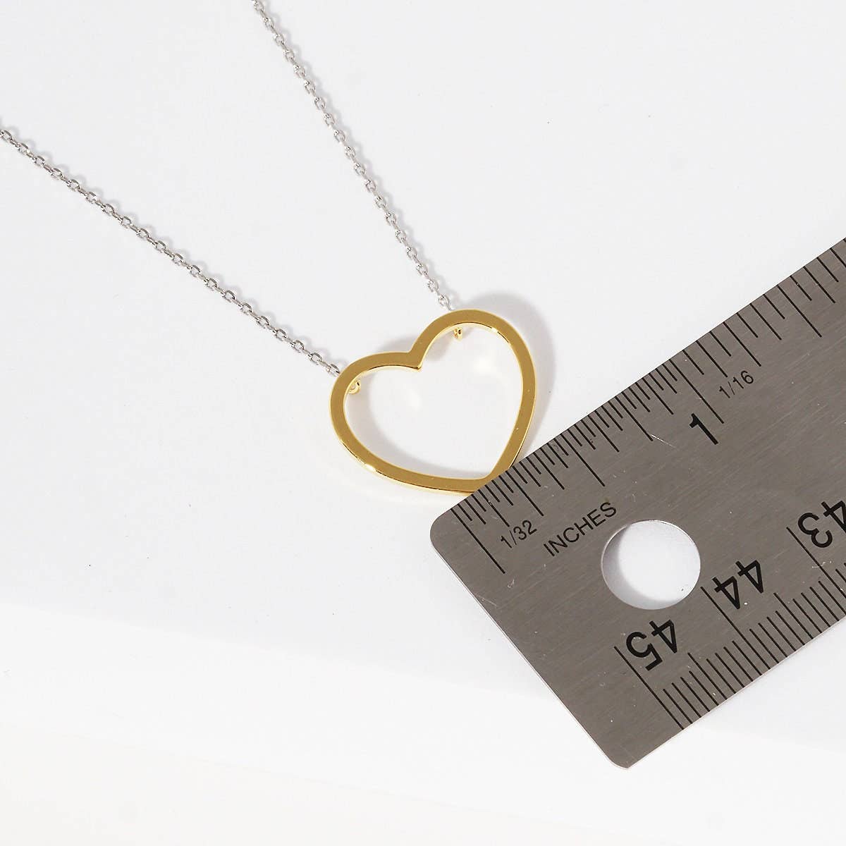 Gold Open Heart Necklace