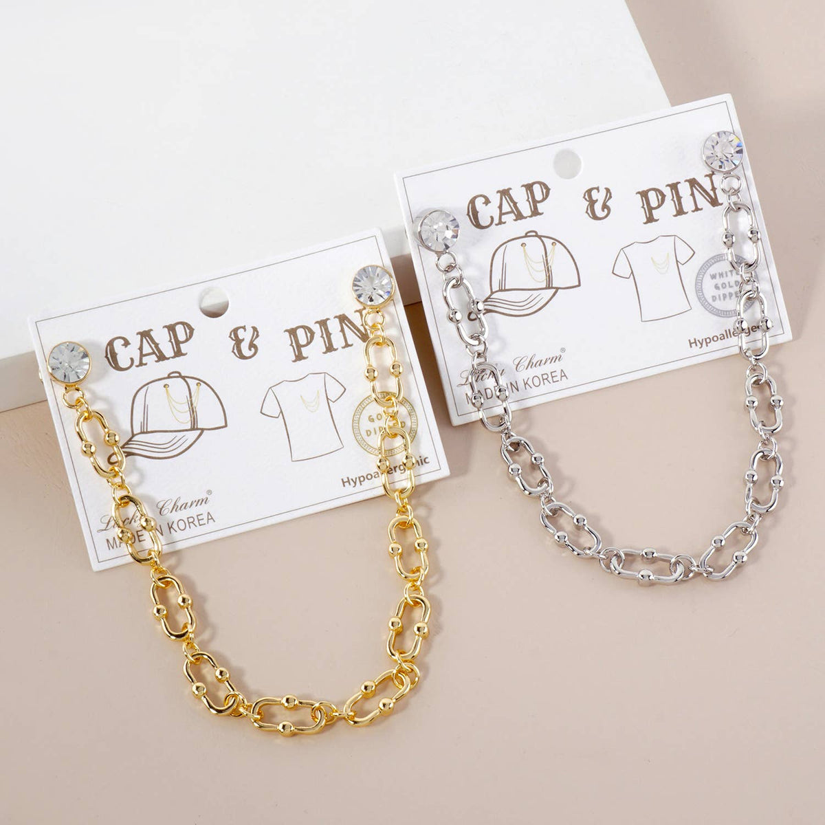 Chunky Link Cap & Apparel Pin Accessory