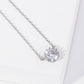 Minimalist Round Solitaire CZ Pendant Necklace