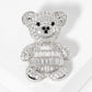Teddy-Bear 18K-Gold-Dipped Brass Brooch