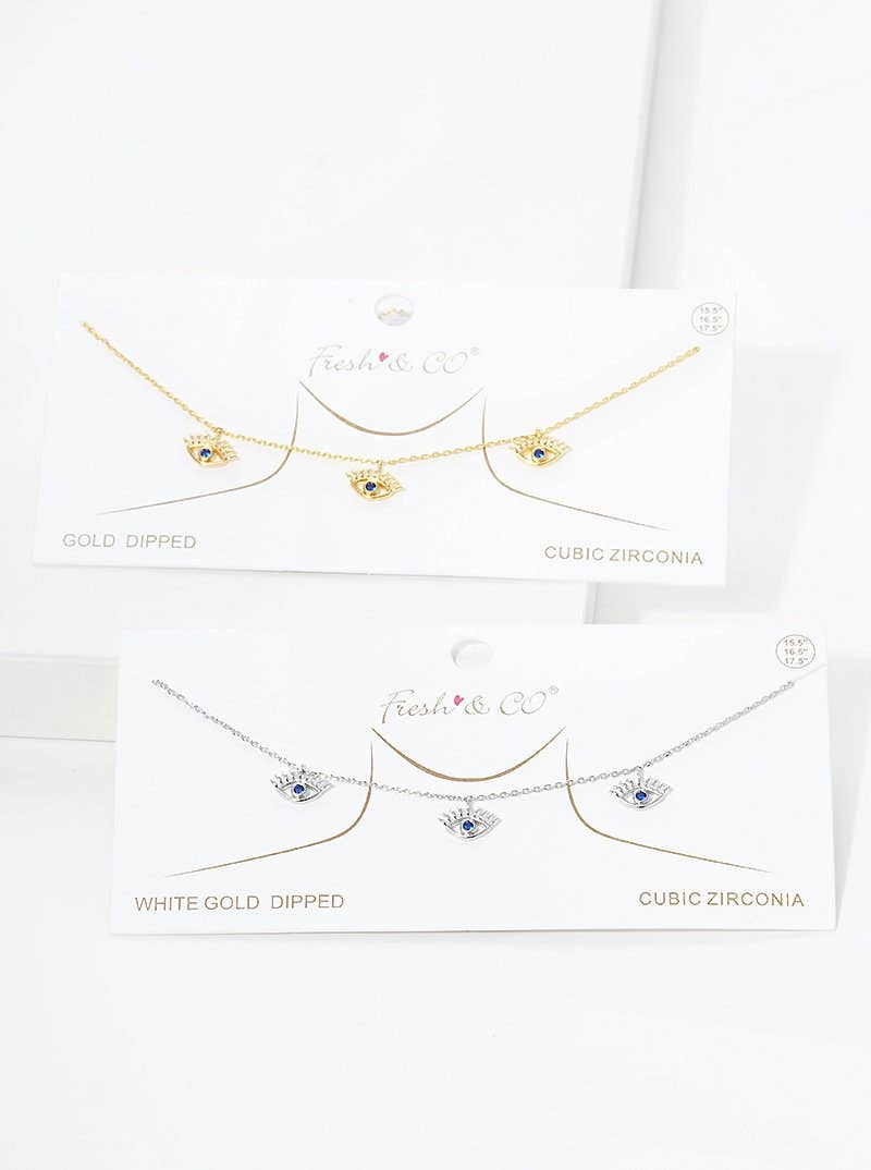 Mini Spaced Evil Eye Necklace