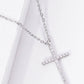 Gold Plated Cubic Filled Mini Cross Necklace