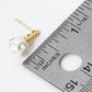 7MM PEARL DROP PAVE CUBIC ZIRCONIA BAR POST STUD EARRINGS