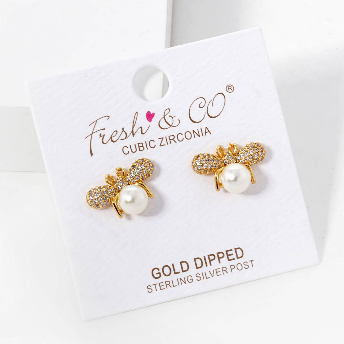 Gold Dipped Honey Bee Stud Earrings