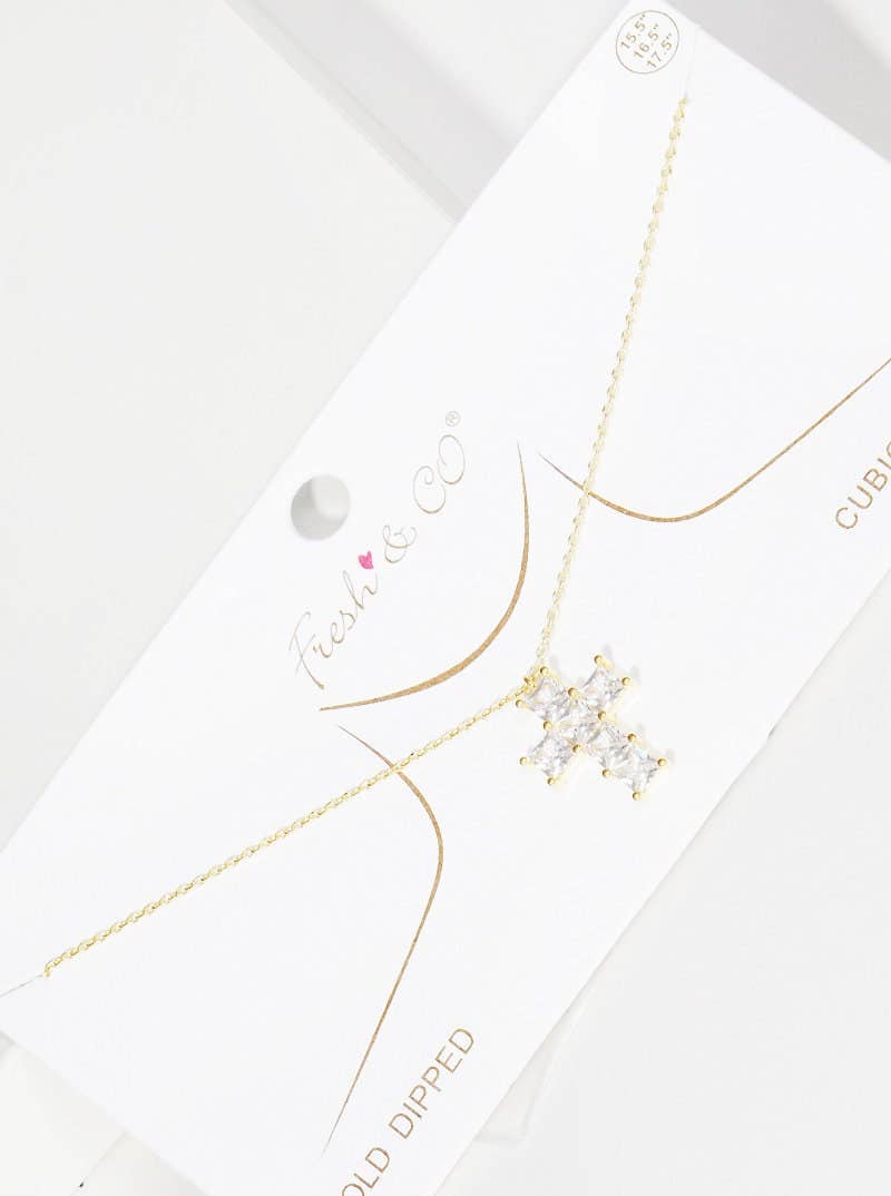 Gold Cruciform Cross Necklace