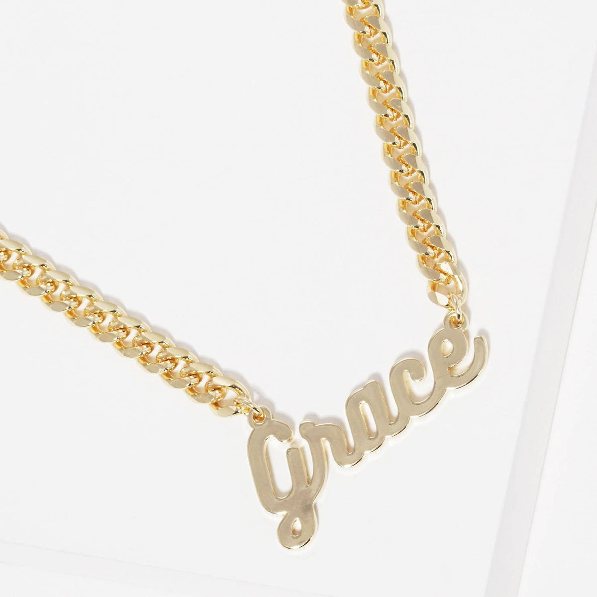 Gold Plated Cuban Link GRACE Necklace