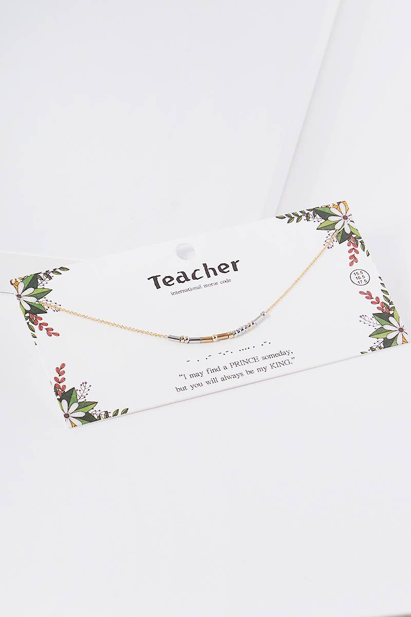 Gold Plated Morse Code Necklace