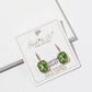 Birthstone Dangle Earrings – Gold-Dipped Octagon Cubic