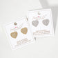 Pave-Set 15mm Heart-Shaped 18K-Gold-Dipped Stud Earrings