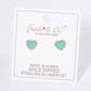 Heart Stud Earrings / 18K Gold Dipped Pave Set Cubic