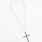 Crystal Cross Pendant Necklace – Gold & Silver Pavé Cross