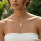 Bridesmaid Cubic Zirconia & Pearl Pendant Necklace