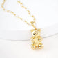 Gold Plated Teddy Bear Necklace
