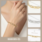 Minimalist Pave Interlocking Link Ball Chain Bracelet