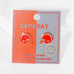 18K Gold Dipped Enamel Football Helmet Game Day Stud Earring