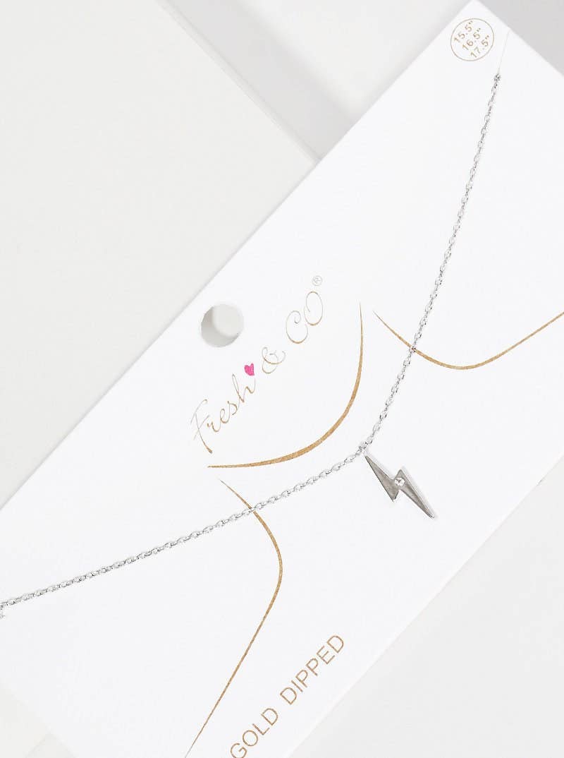 Gold Plated Thunder Charm Necklace