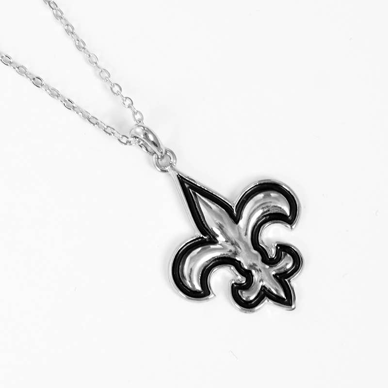 Gold Plated Fleur De Lis Charm Necklace