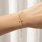 Minimalist Pavé Cross Charm Bracelet