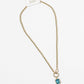 Birthstone Pendant Necklace – Gold-Dipped Ball Chain