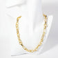 18K-Gold-Dipped 17-12mm Textured Geometric Chain Necklace