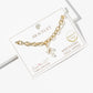 Pearl Cross Charm Chain Bracelet
