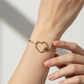 Heart Carabiner Link Bracelet with Magnetic Clasp
