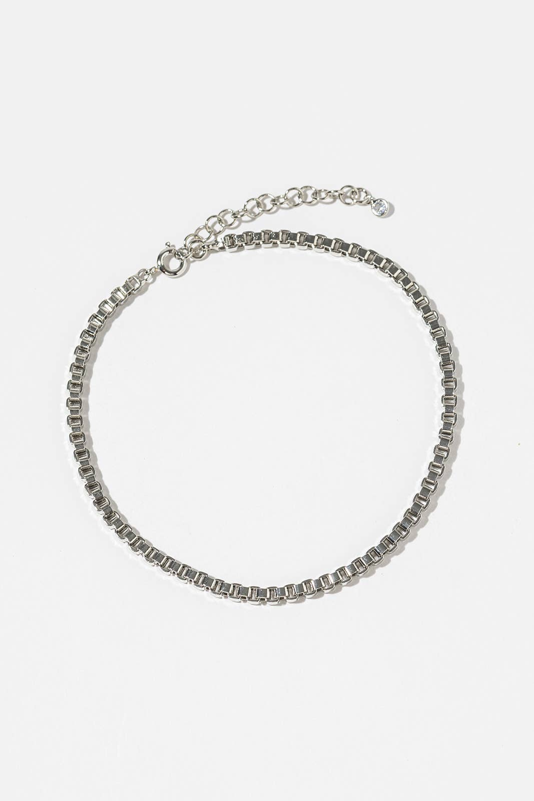 Gold & Silver Dipped Box Chain Anklet - Hypoallergenic Minim