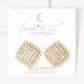 Freshwater Pearl Outline Stud Earrings