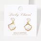 Gold Freshwater Pearl Seashell Dangle Earrings
