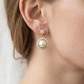 Pearl & Crystal Halo Bridesmaid Drop Earrings on Message Car