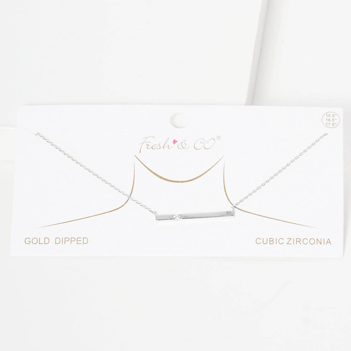 Gold Plated Thin Bar Necklace