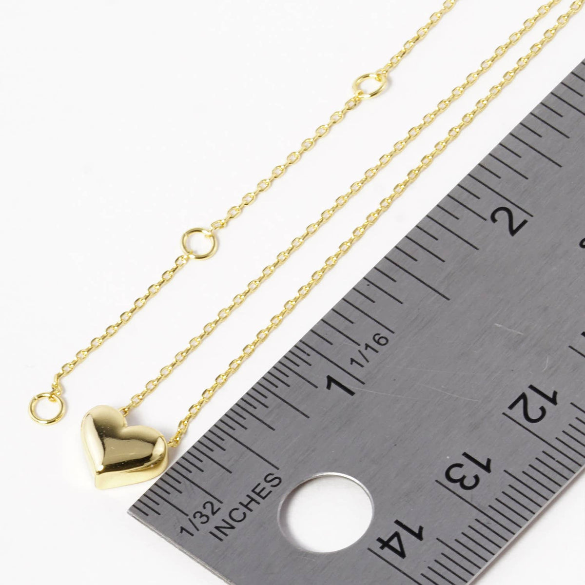 Minimalist Puffed Heart Pendant Necklace
