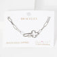 Minimalist Cross Carabiner Chain Bracelet