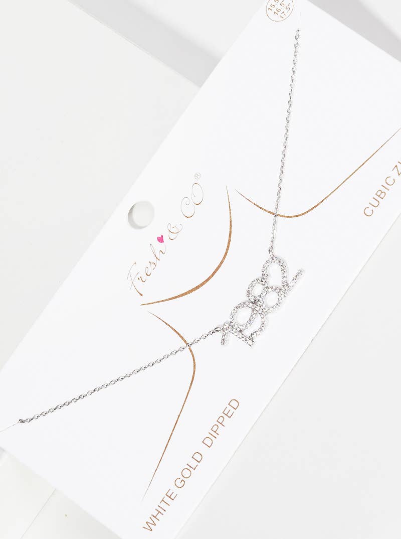 Gold Plated Cubic Birth Year Necklace