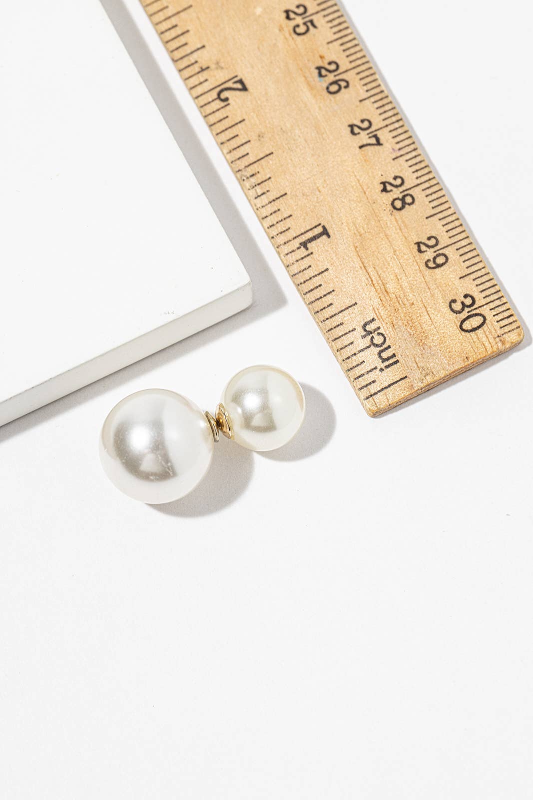 Jumbo Double-Sided Ball Stud Earrings – Statement Pearl