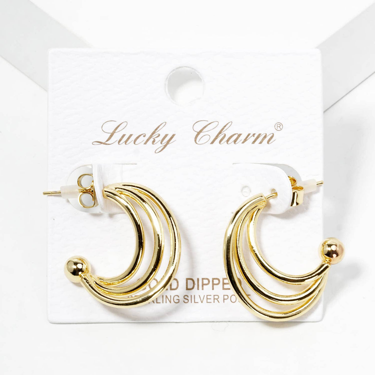 Triple Strand Hoop Earrings