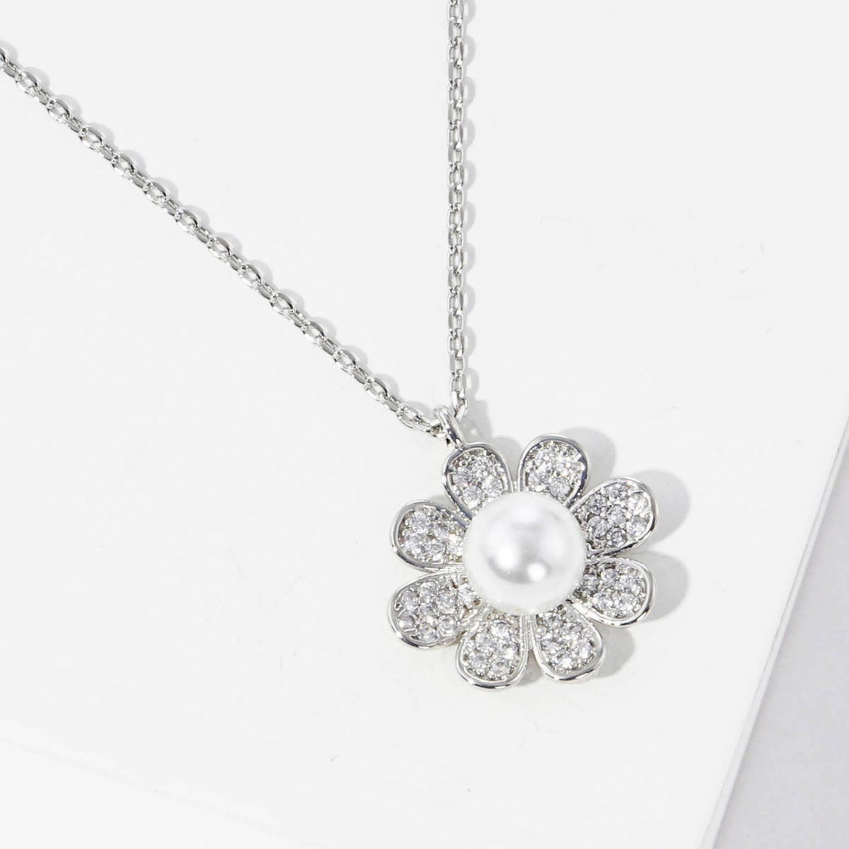 Gold Plated Freshwater Pearl Sunflower Necklace
