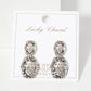 Polished Oval-Texture Peanut-Shaped Brass Earrings