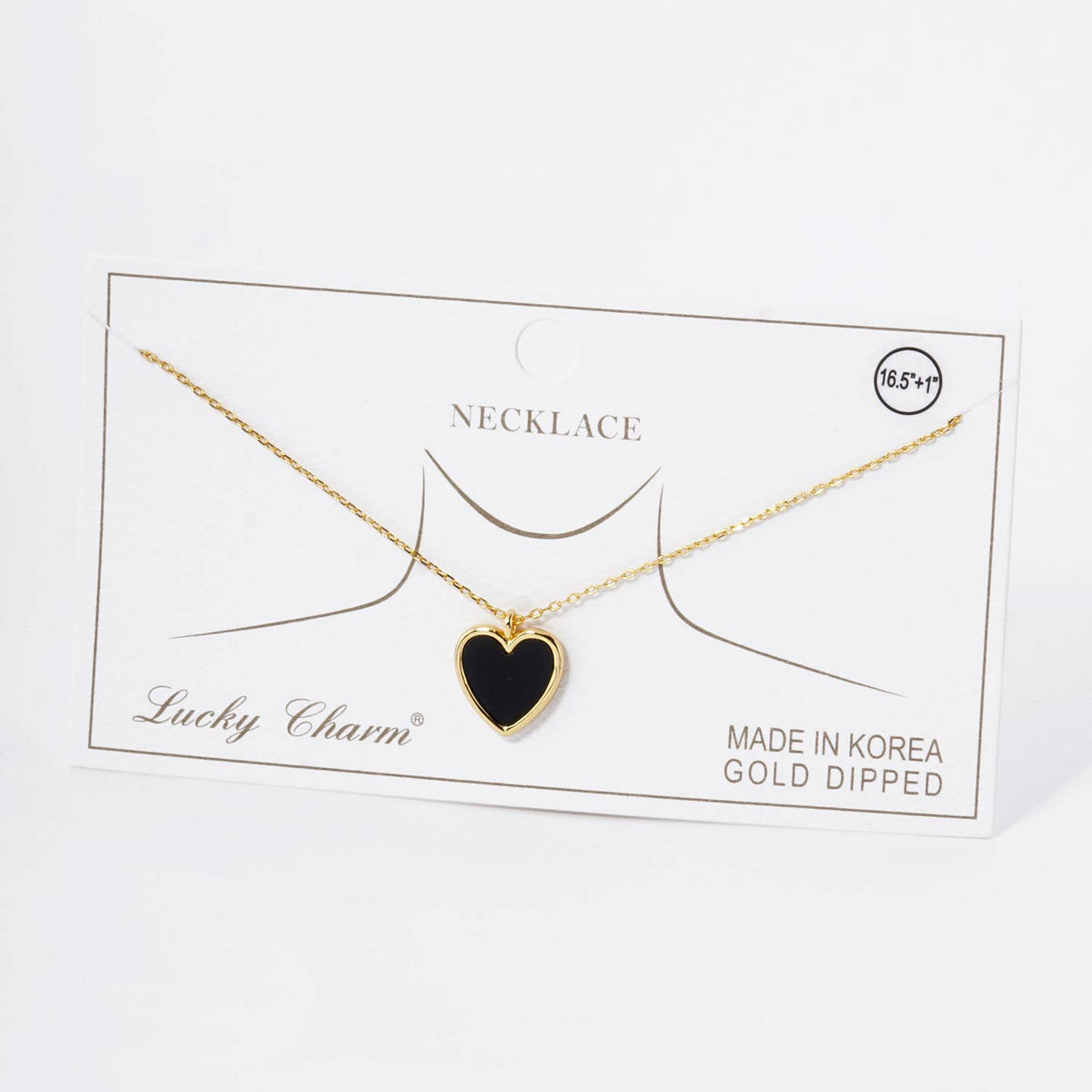 Dainty Gold-Dipped Heart Charm Necklace