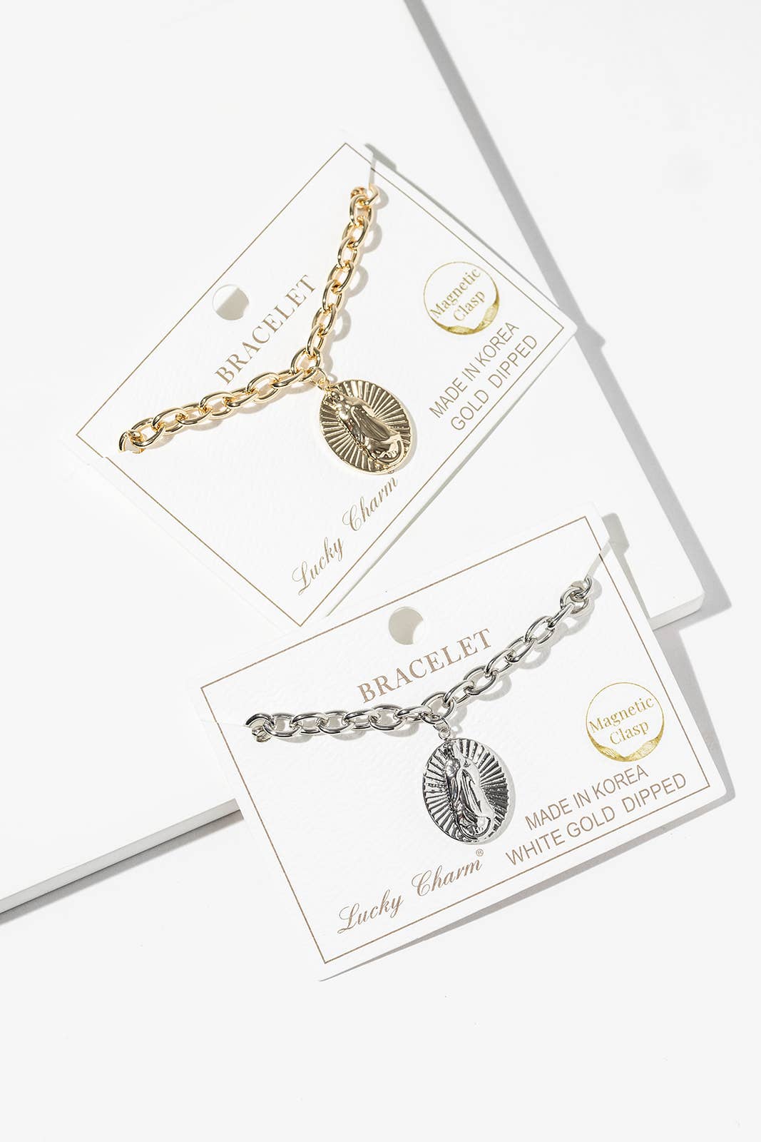 Miraculous Medal Magnetic Clasp Chain Bracelet