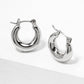 Chunky Dome Huggie Hoop Earrings
