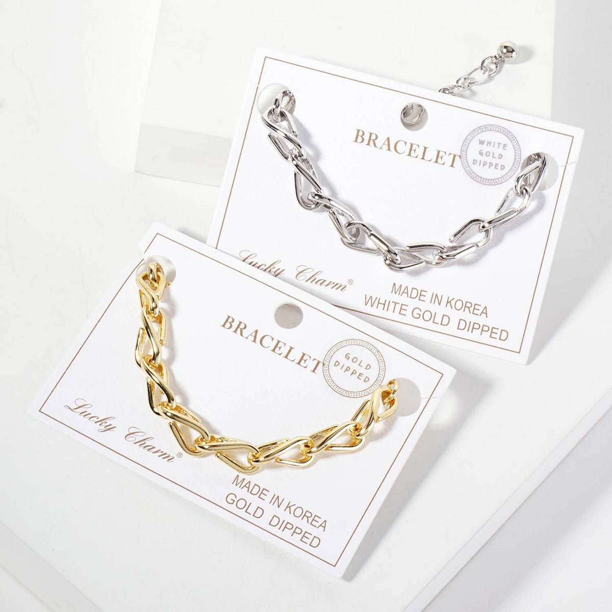 Minimalist Twisted Link Chain Bracelet