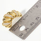 Pave-Set Croissant-Shaped 18K-Gold-Dipped Post Earrings