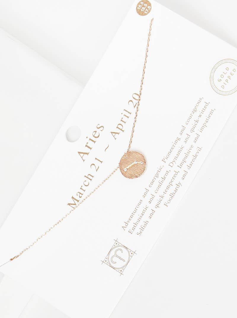 Gold Zodiac Coin Necklace